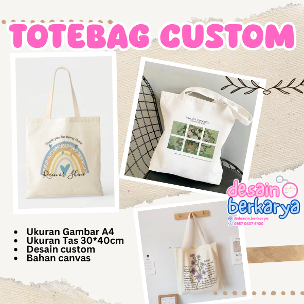 

custom totebag bahan canvas desain suka suka