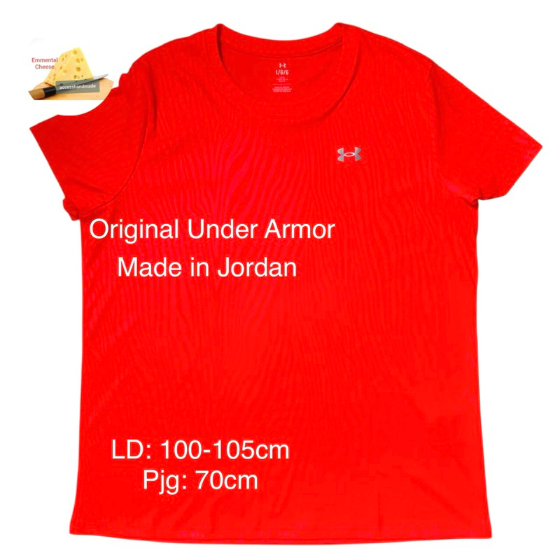 ORIGINAL UNDER ARMOUR Unisex baju olahraga lari running tennis basket 100% Polyester sport shirt Mad