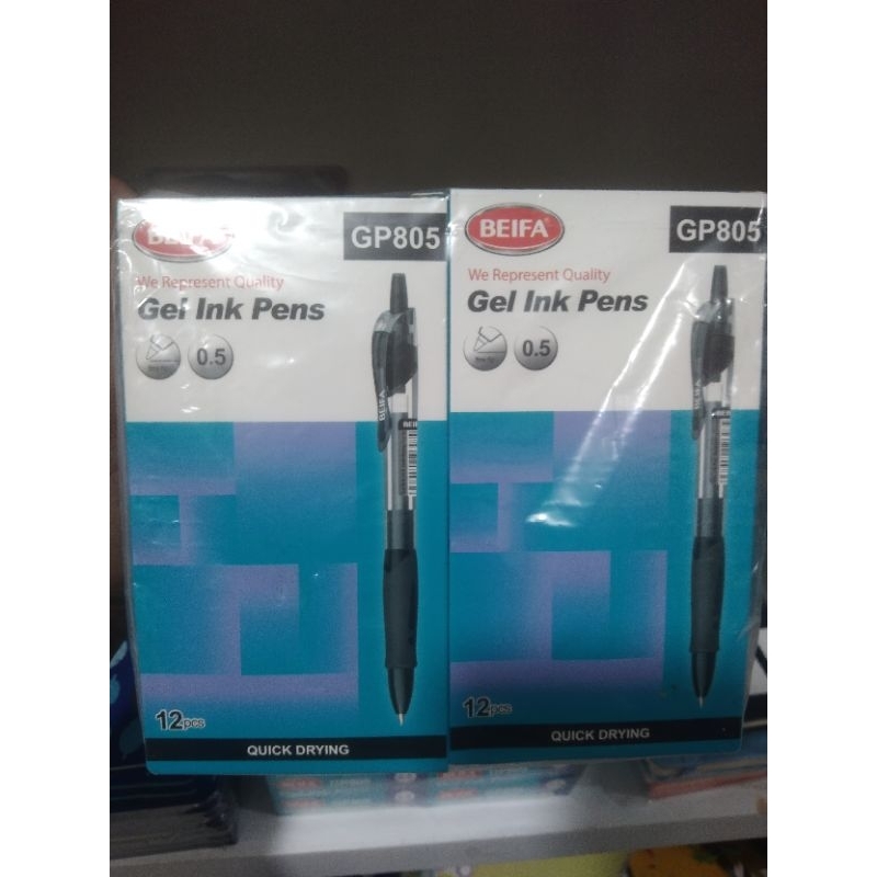 

Pulpen Gel GP 805 0.5 Hitam/ Biru 1 pack