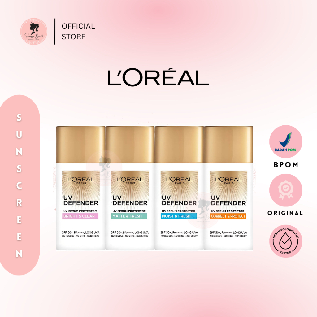 Loreal - UV Defender UV Serum Protector SPF 50+++ - Melindungi Wajah Dari Sinar Matahari
