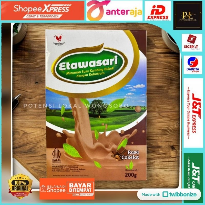 

ETAWASARI | Susu Bubuk Kambing Etawa | Varian Rasa Coklat | Solusi Asam Urat dan Nyeri Sendi | Penambah Stamina serta Daya Tahan Tubuh
