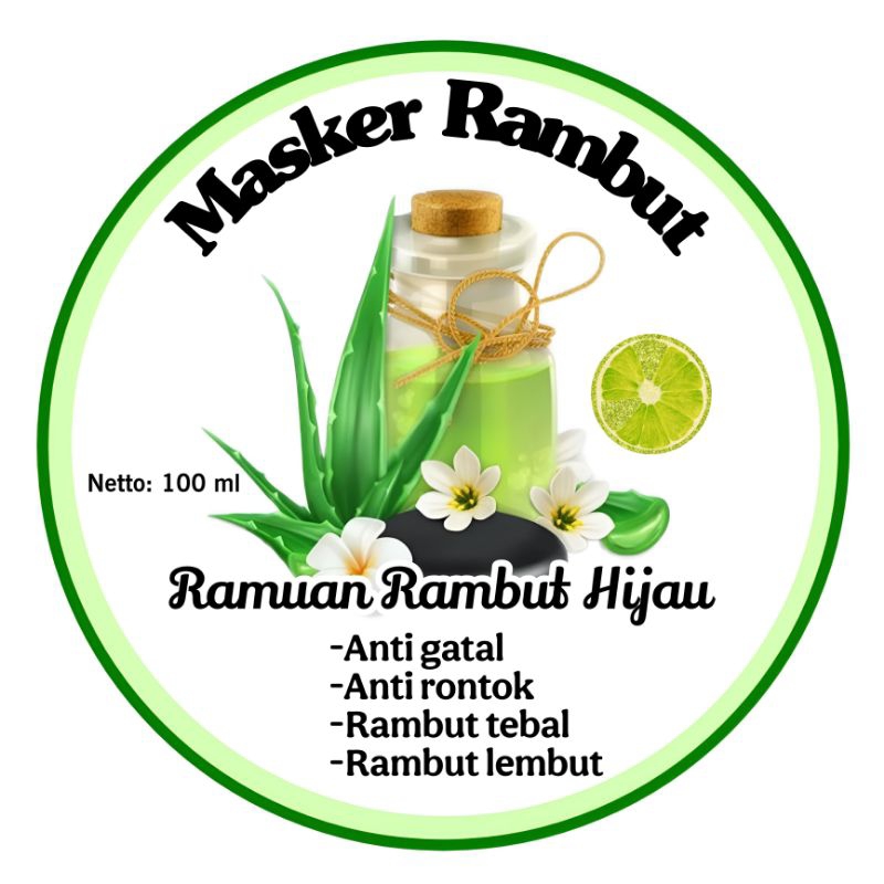 

(MINIMAL ORDER 100 pcs) STICKER LABEL MASKER RAMBUT