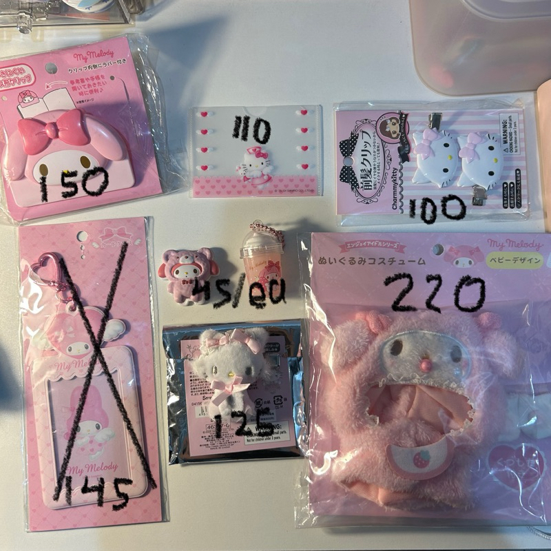sanrio my melody hello kitty charmmy kitty stuffs
