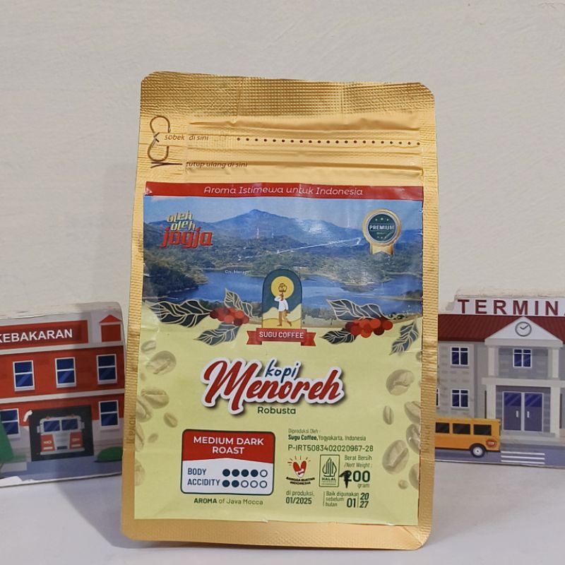 

kopi Robusta menoreh murni sugu oleh oleh jogja 200gr 1kg