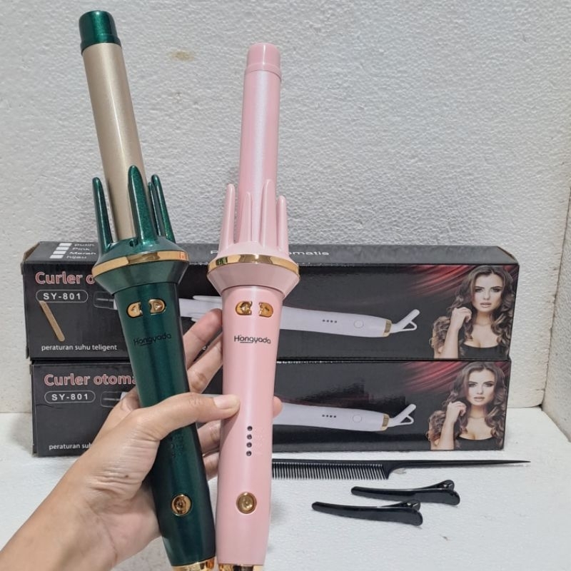 Hongyada Catokan Curly Otomatis 28MM, Catok Ceramics Curly, Catok Keriting Rambut Otomatis