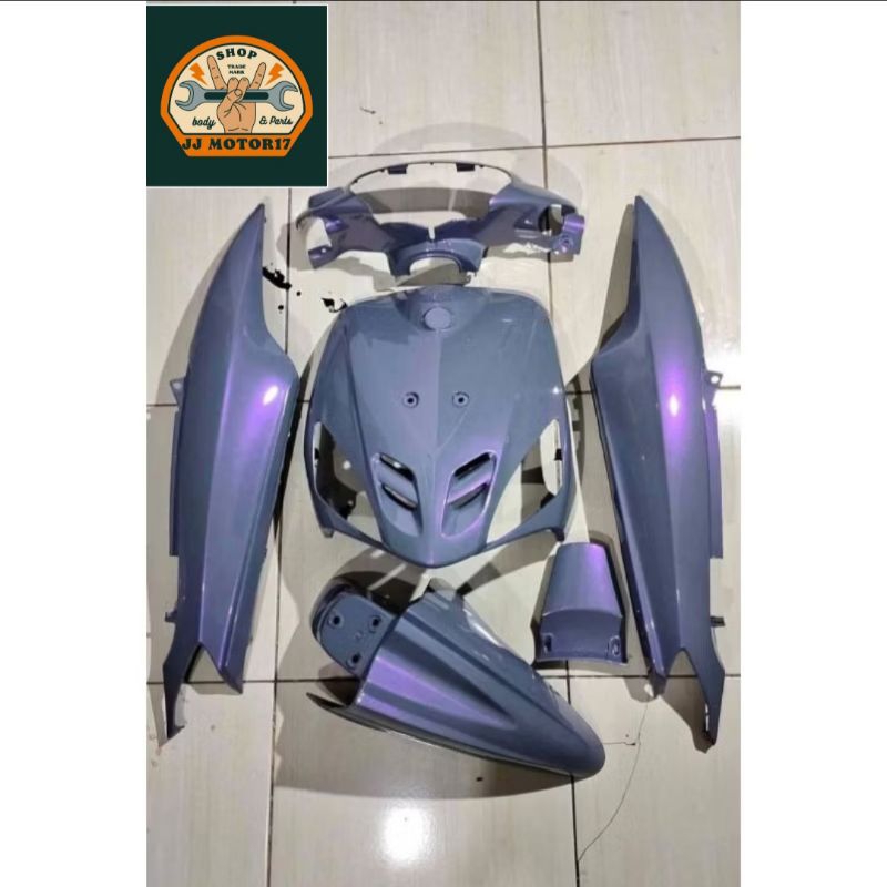 cover body full halus yamaha mio sporty yamaha mio smile nardogrey lembayung violet