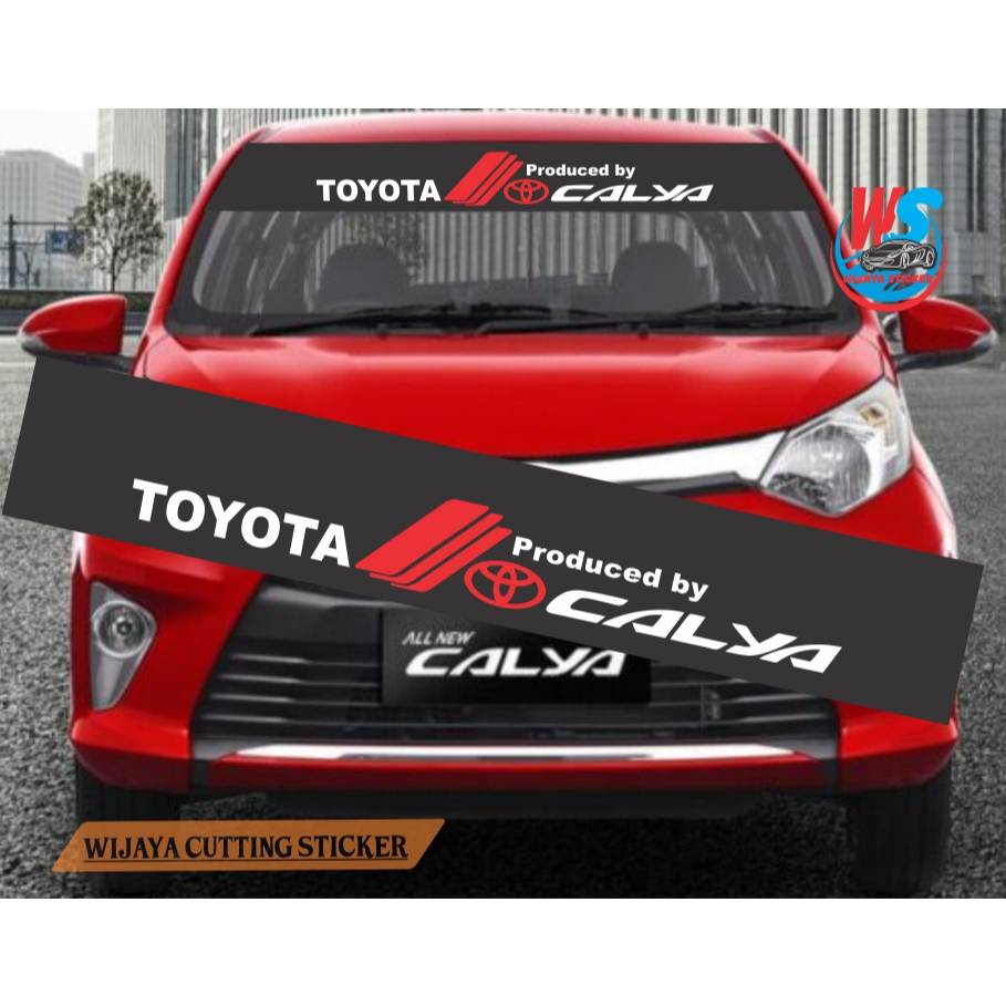 Stiker cutting variasi kaca depan Mobil Toyota Calya Terbaru