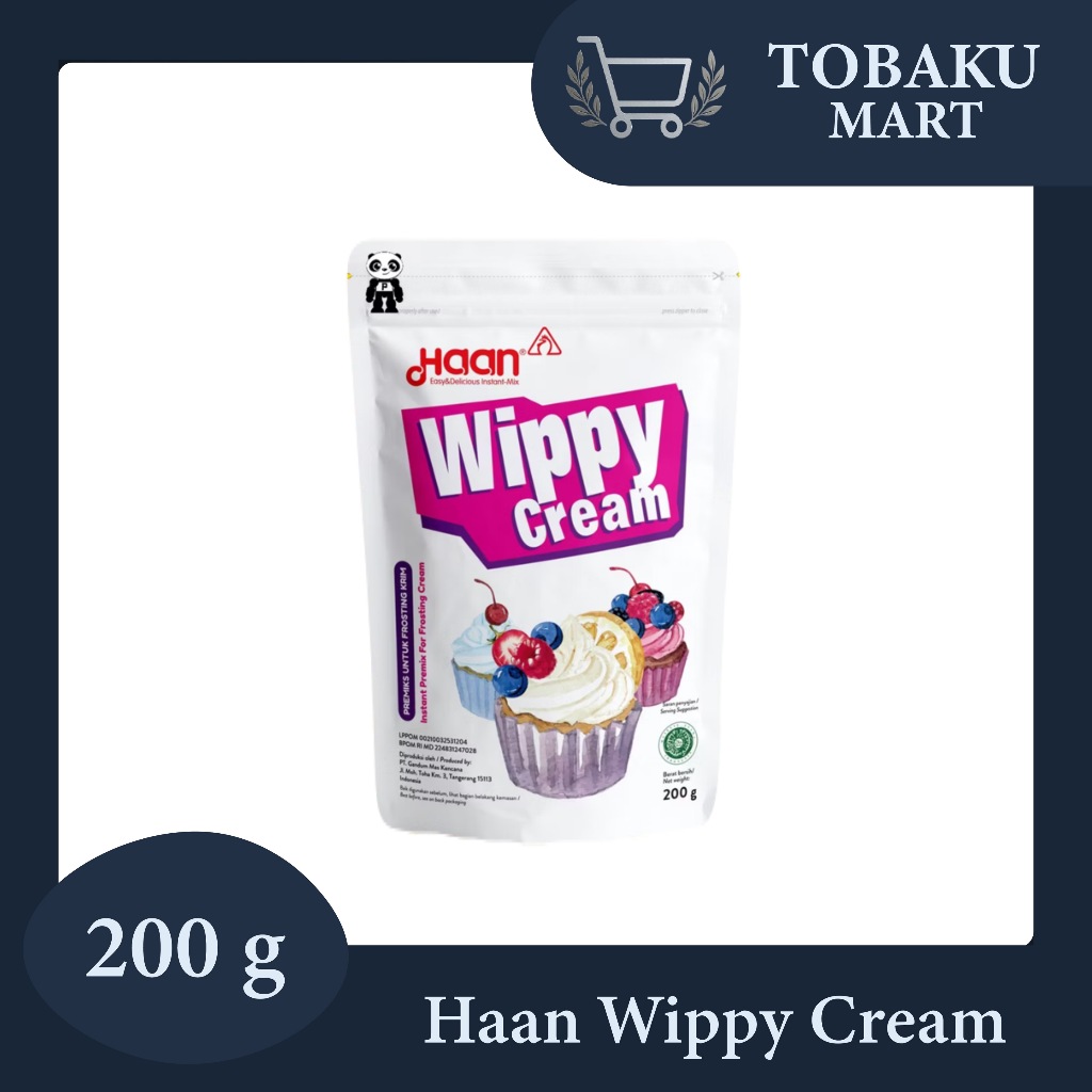 

HAAN WIPPY CREAM POUCH – WHIPPING CREAM INSTAN SIAP KOCOK UNTUK KUE & DESSERT