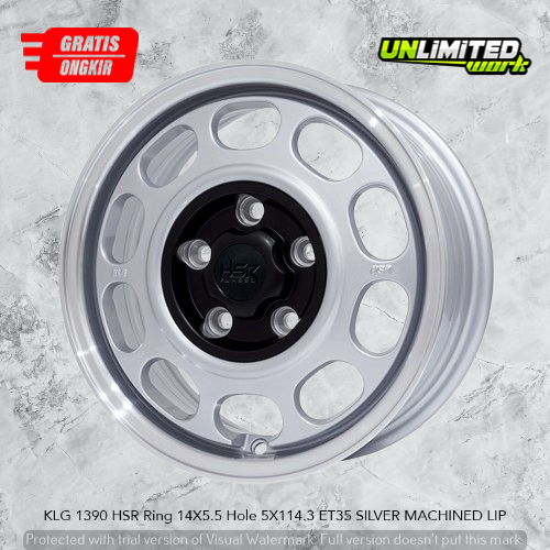 Velg kaleng buat luxio grandmax pick up ring 14 hsr klg pcd 5X114 silver r14