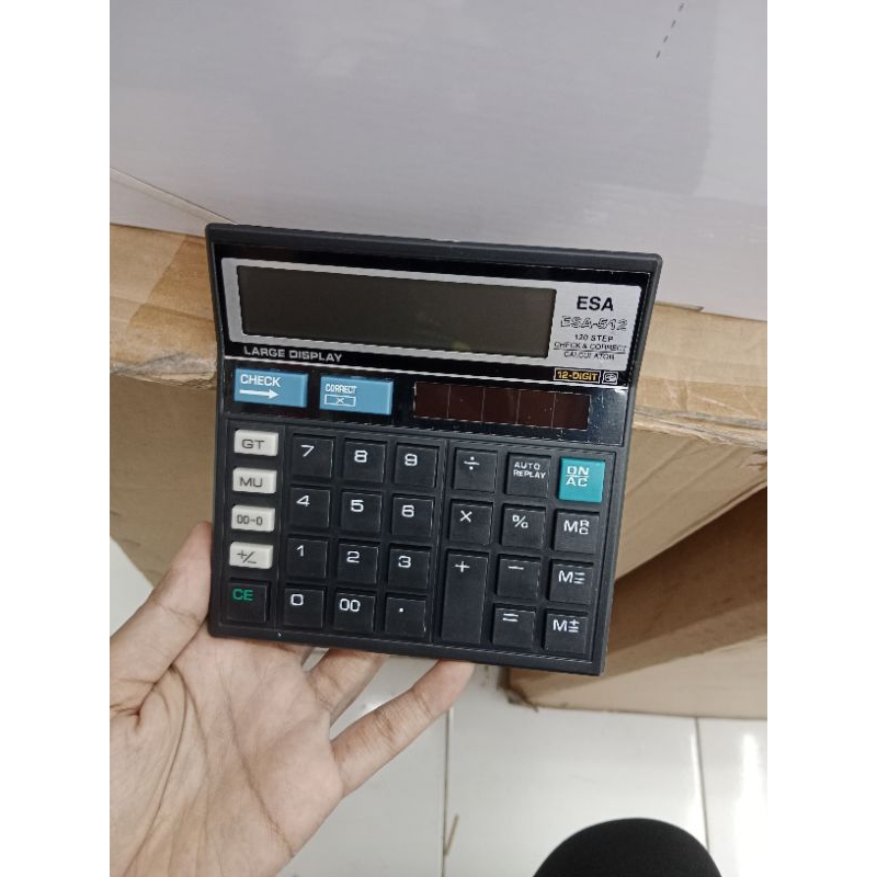 

kalkulator dagang sekolah kantor simple murah 12 digit ada check dan correct