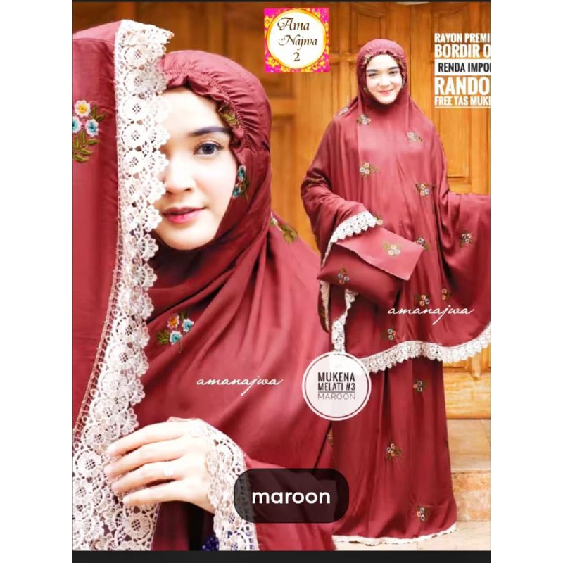 mukenah wanita free tas melati zenia zain pita dewasa best seller terlaris wanita high Quality
