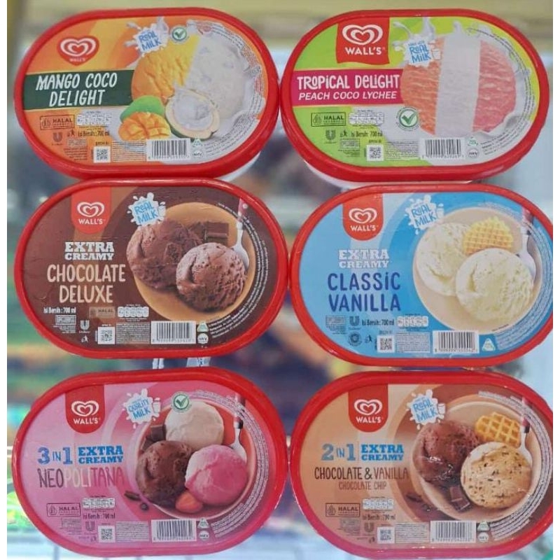 

wals cornetto 700ml kemasan besar harga tertera untuk 2 varian