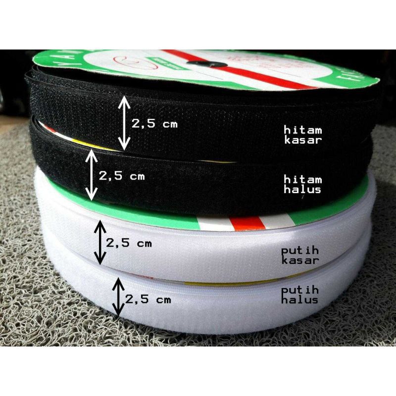 velcro 25mm 2,5cm meteran velcro perekat magic tape 25mm