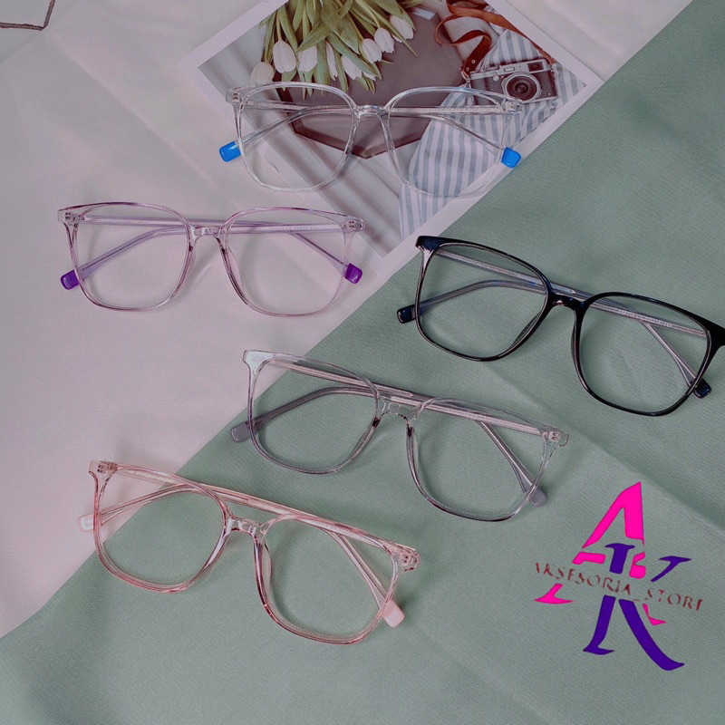 KACAMATA KOTAK FASHION CEWEK/COWOK MODEL KOTAK - LENSA BLUERAY/ANTI RADIASI - PHOTOCROMIC - BLUECROM
