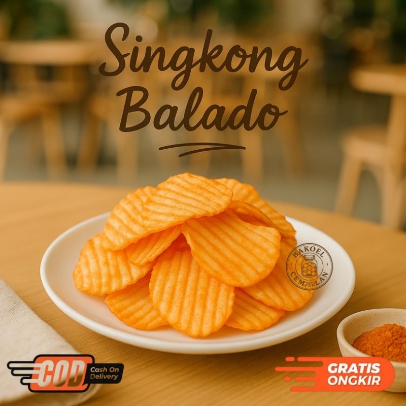 

Kripik Singkong Balado kering 100gr 250gr 500gr