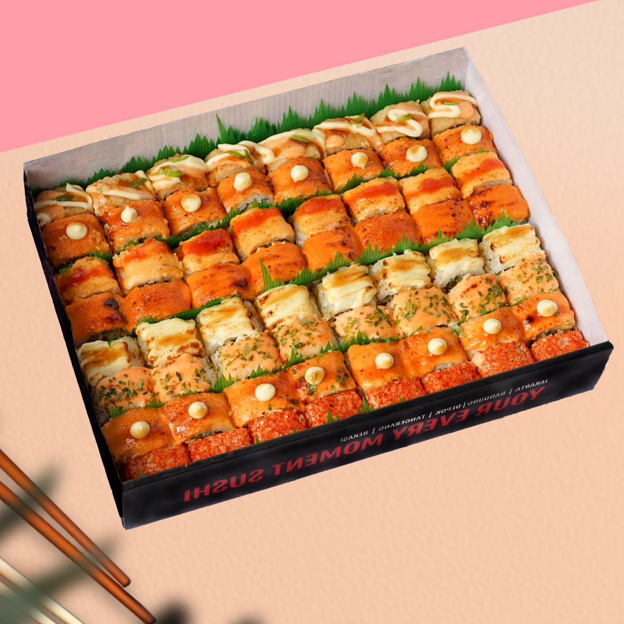 

Sushi Gedemura Platter M (64 pcs) - Sushi Mate - Halal