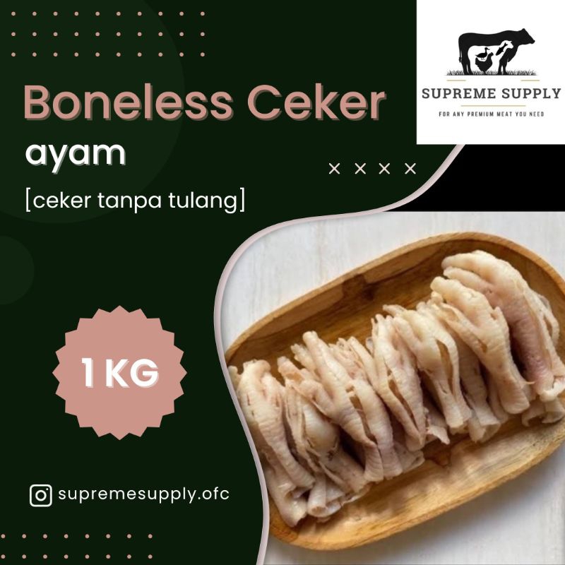 

PREMIUM Ceker Ayam Boneless Tanpa Tulang 1 kg | Fresh Halal Organic Boneless Chicken Feet Segar Frozen