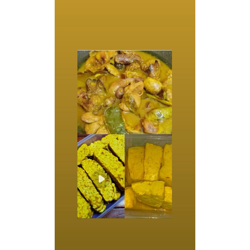 

Tempe , Tahu , Ati Ampela Ungkep