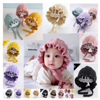 TOPI KUPLUK BAYI BONNET LUCU REAL PICK BABY GIRL NEW