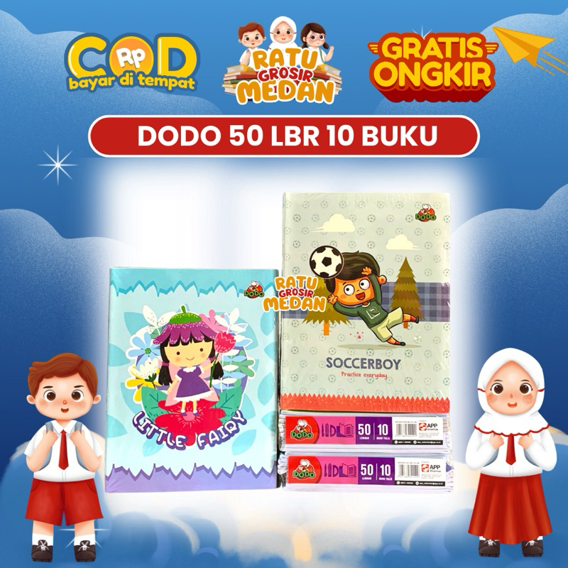 

BUKU TULIS ISI 50 LEMBAR DODO (BEST SELLER) #BENTARLAGISEKOLAH