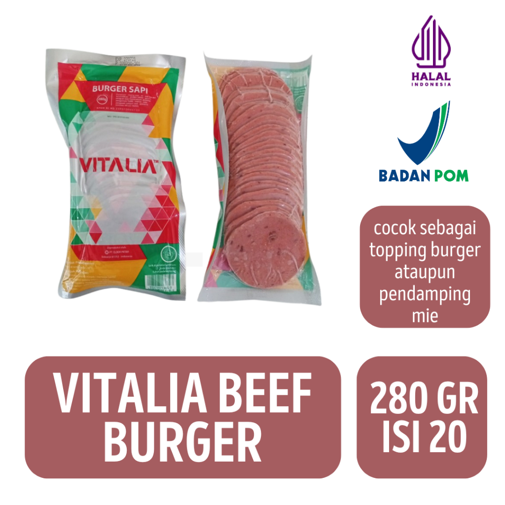 

Vitalia Beef Burger [210GR ISI 20]