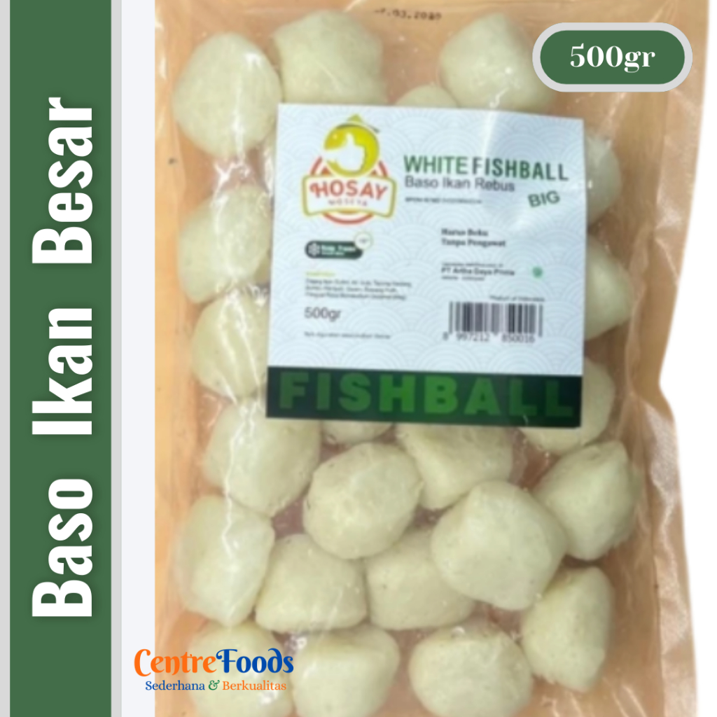 

Baso Ikan Besar - White Fish Ball Big Hosay | 500gr [ Harga Per BKS ]