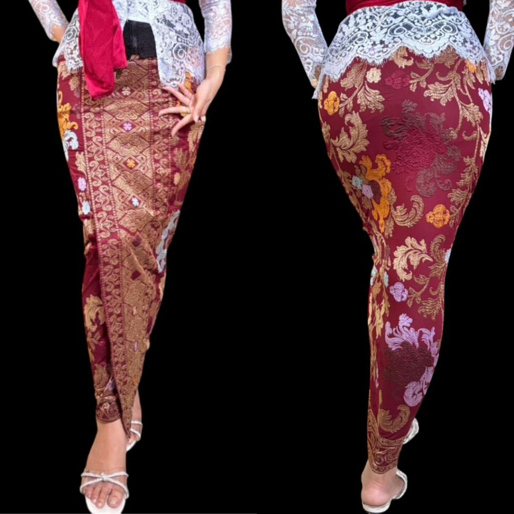 Kamen Jadi Bordir Songket Prade, Pakaian Bawahan Wanita, Adat Bali