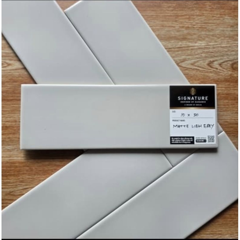 Keramik Subway 10x30 Matte Light Grey
