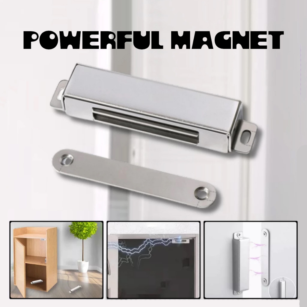 Magnet Pintu Lemari Kayu Magnet Plat Kuat Penutup Pintu Lurus Magnet Pintu Sliding Magnet Stainless 