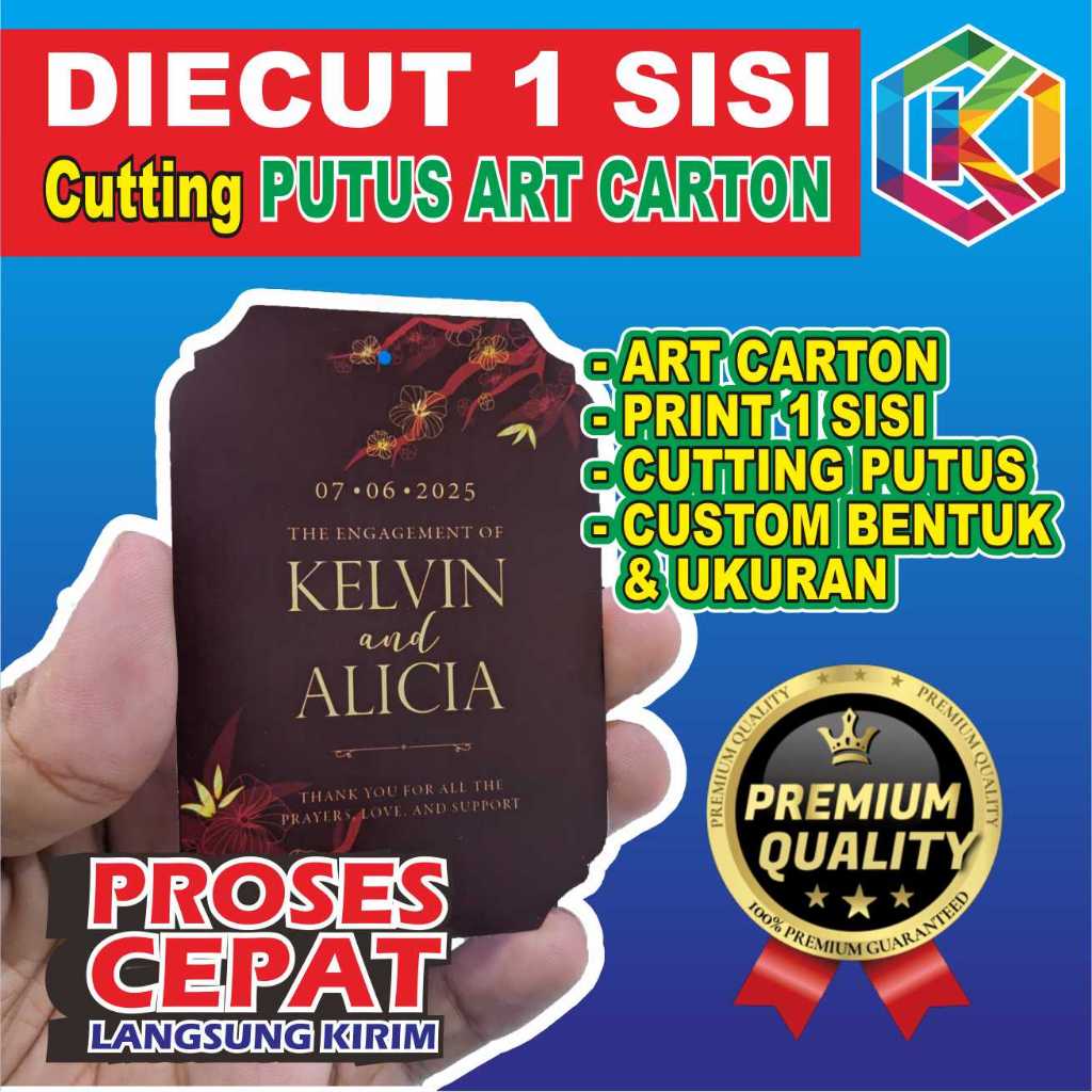 

Hangtag Custom Desain Sendiri | Bahan Art Carton 260 gsm 1 sisi