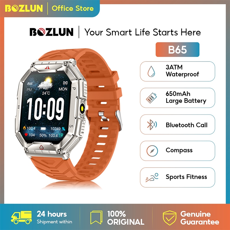 BOZLUN B65 Smartwatch pria olahraga jam tangan outdoor sport Smart Watch tahan air 3ATM for hp andro