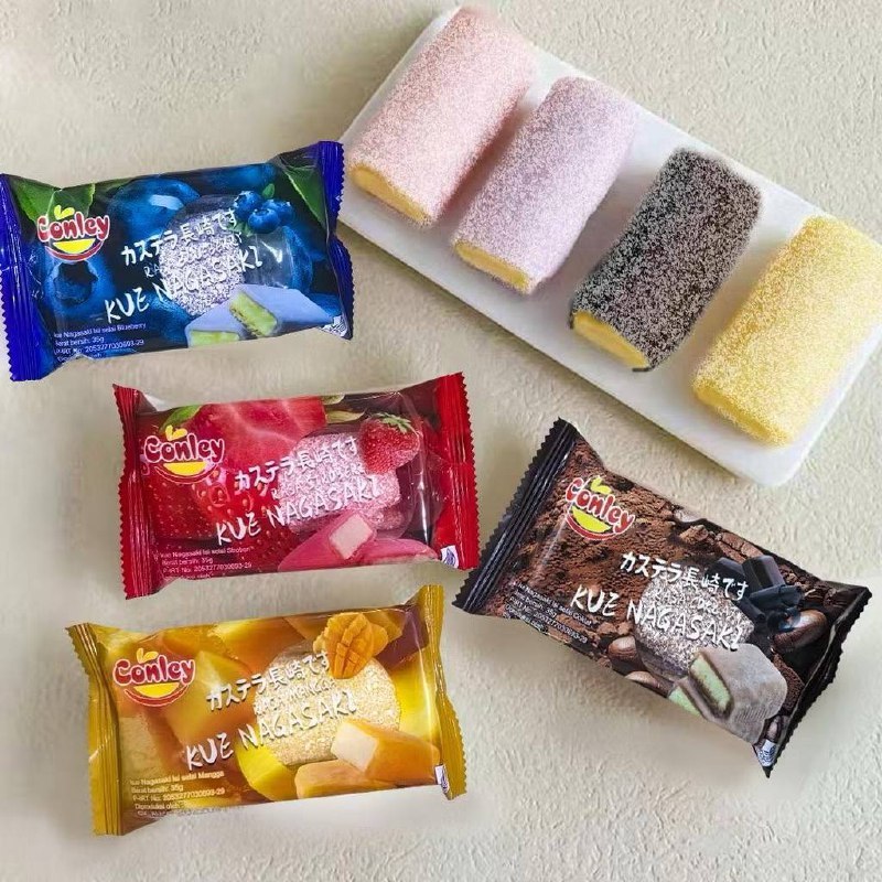 Conley Kue Nagasaki | Kue Nagasaki Mochi Viral Conley | Makanan Jajanan khas Jepang snow cake | Mani