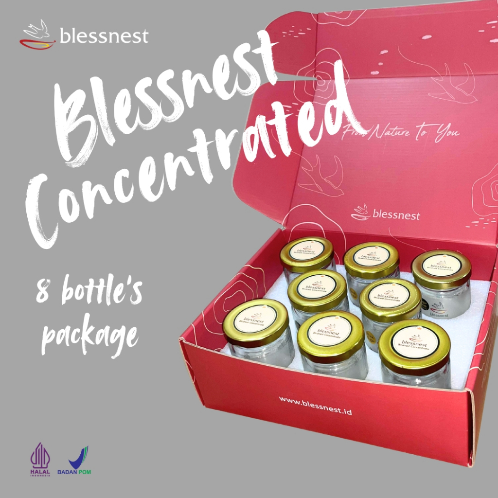 

Minuman Sarang burung walet - Blessnest Concentrate paket isi 8btl x 100ml