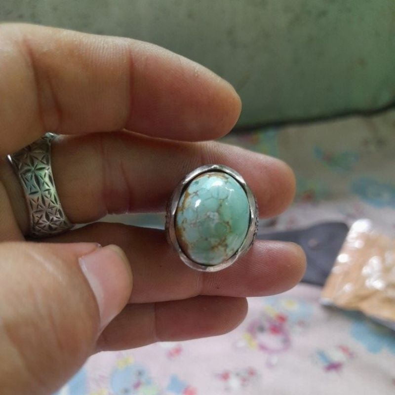 natural Batu pirus persia hijau pupus
