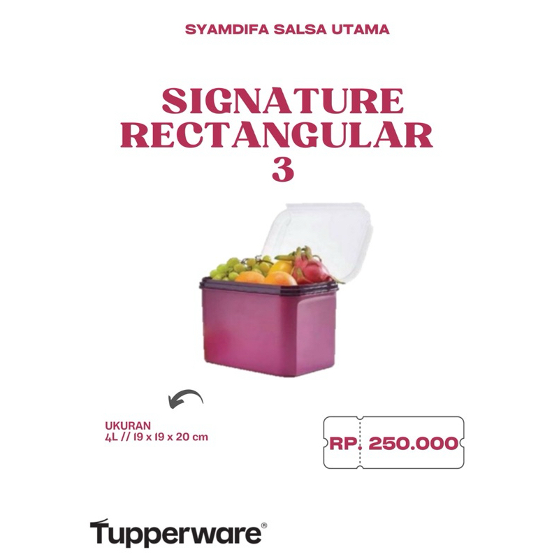 Signature Rectangular 3 - Purple