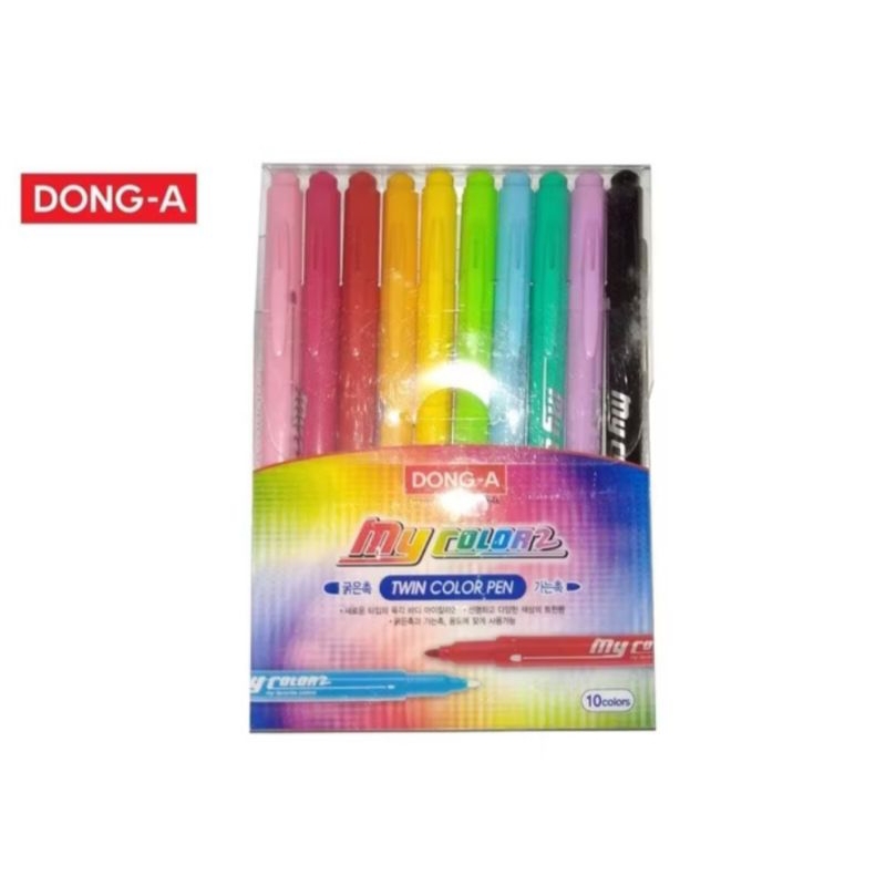 

twin color pen 10 warna dong-a