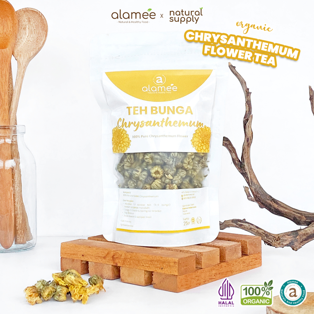 

Teh Bunga Chrysanthemum Tea Krisan Emas Golden Crysant Herbal Alami Organik Alami Crysanthemum 25gr