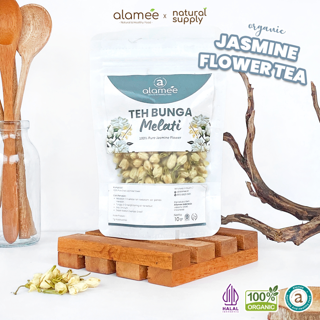 

Teh Bunga Melati Jasmine Tea Flower Melati Organik Jasmin Herbal Kering Alami Asli Organic 10 Gr