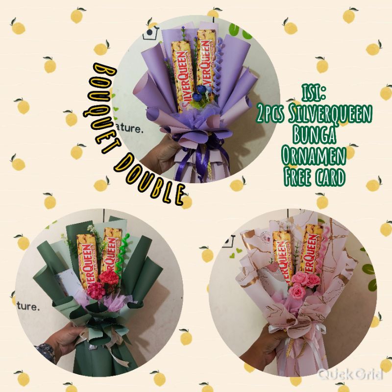 

buket coklat silverqueen isi 2 / buket murah / buket snack