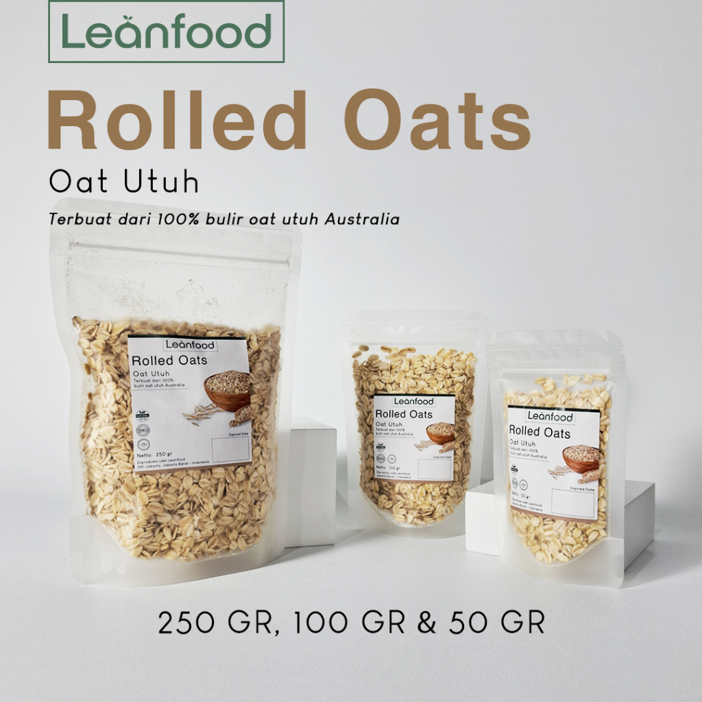 

Rolled Oats Premium Australia Organic 100% Natural dan Halal / Quick Oat / Oatmeal Instan organik / Instant Oat / Makanan Sehat / Leanfood [50 gr - 250 gr]