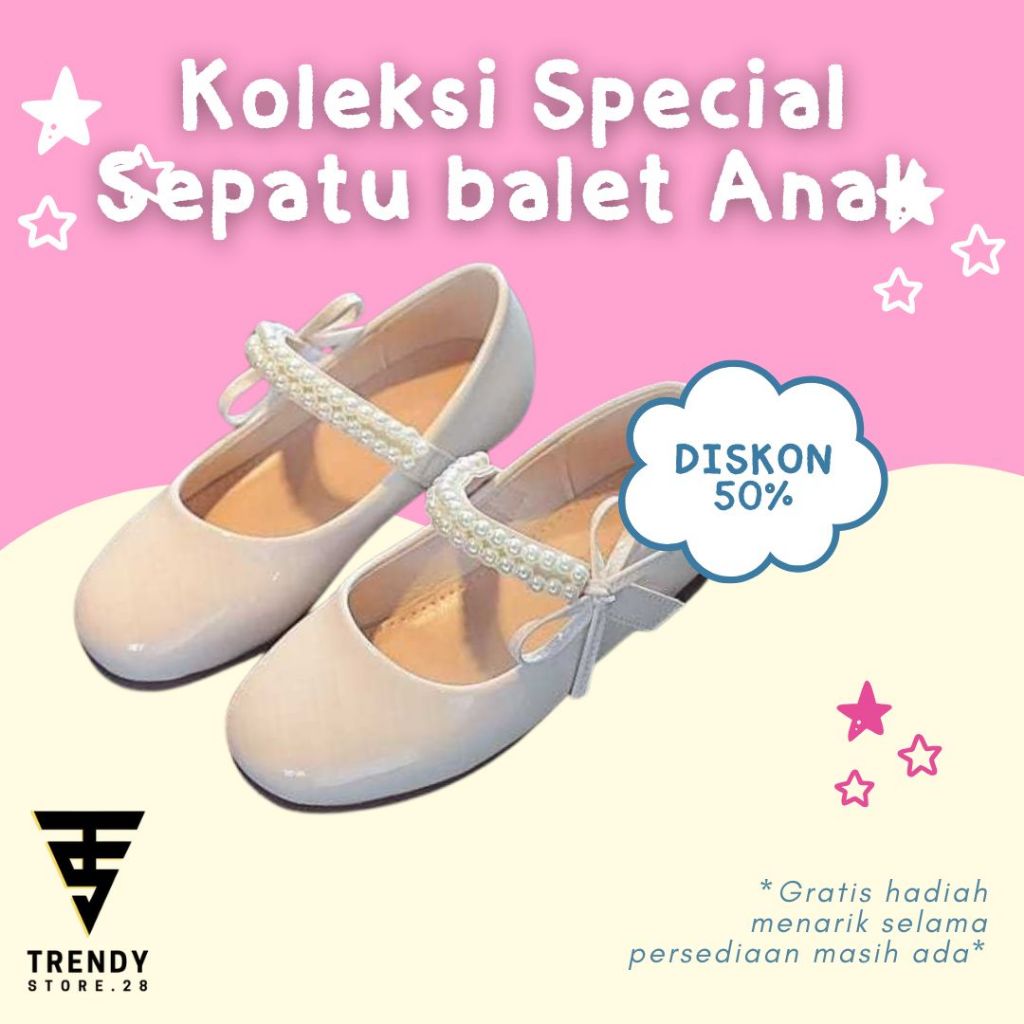 SEPATU BALET ANAK SEPATU BALET VIRALL TERBARU SEPATU BALET ANAK PEREMPUAN UNTUK ANAK USIA 1-10 TAHUN