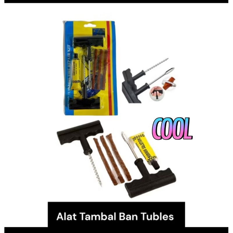 Alat tambal ban tubles motor mobil peralatan tambal ban bocor tubles