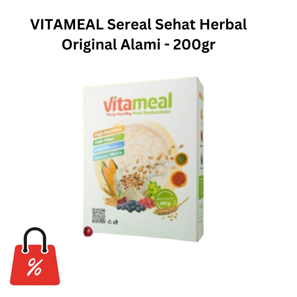 

VITAMEAL Sereal Sehat Herbal Original Alami Turunkan Gula Darah Asam Lambung Pengganti Sarapan - 200gr
