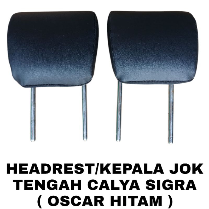 HEADREST/KEPALA JOK TENGAH CALYA SIGRA HITAM ( BAHAN OSCAR )