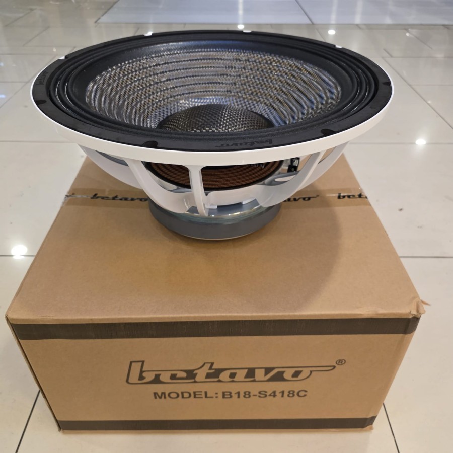SPEAKER COMPONENT BETAVO B18-S418C CARBON SPEAKER 18 INCH 2000 WATT 8 OHM B18 S 418 C CARBON