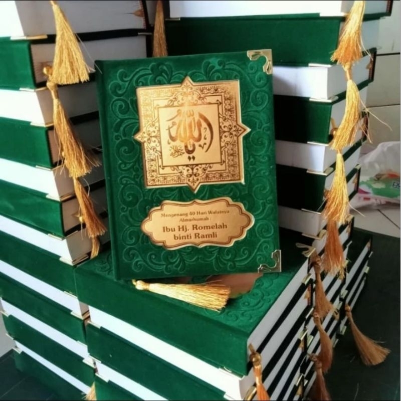 Yasin Hard Cover Beludru Ijo Mewah Glossy