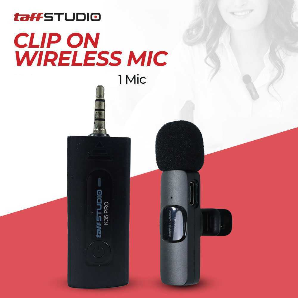 Mic Wireless Clip On K35 Pro – Jernih & Anti Ribet untuk Vlogger & Content Creator