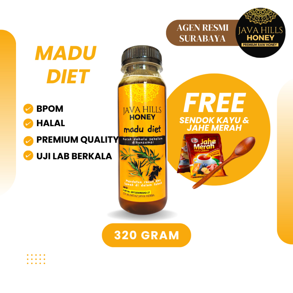 

Javahillls Honey Madu Diet 320 gr – Madu Herbal Asli | Bantu Tekan Nafsu Makan & Jaga Berat Badan
