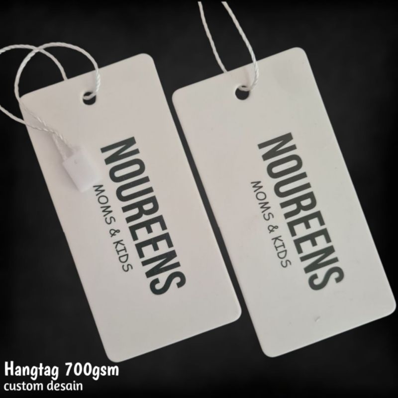 

hangtag tebal 700gsm hangtag premium hangtag cetak 2 sisi laminasi doft