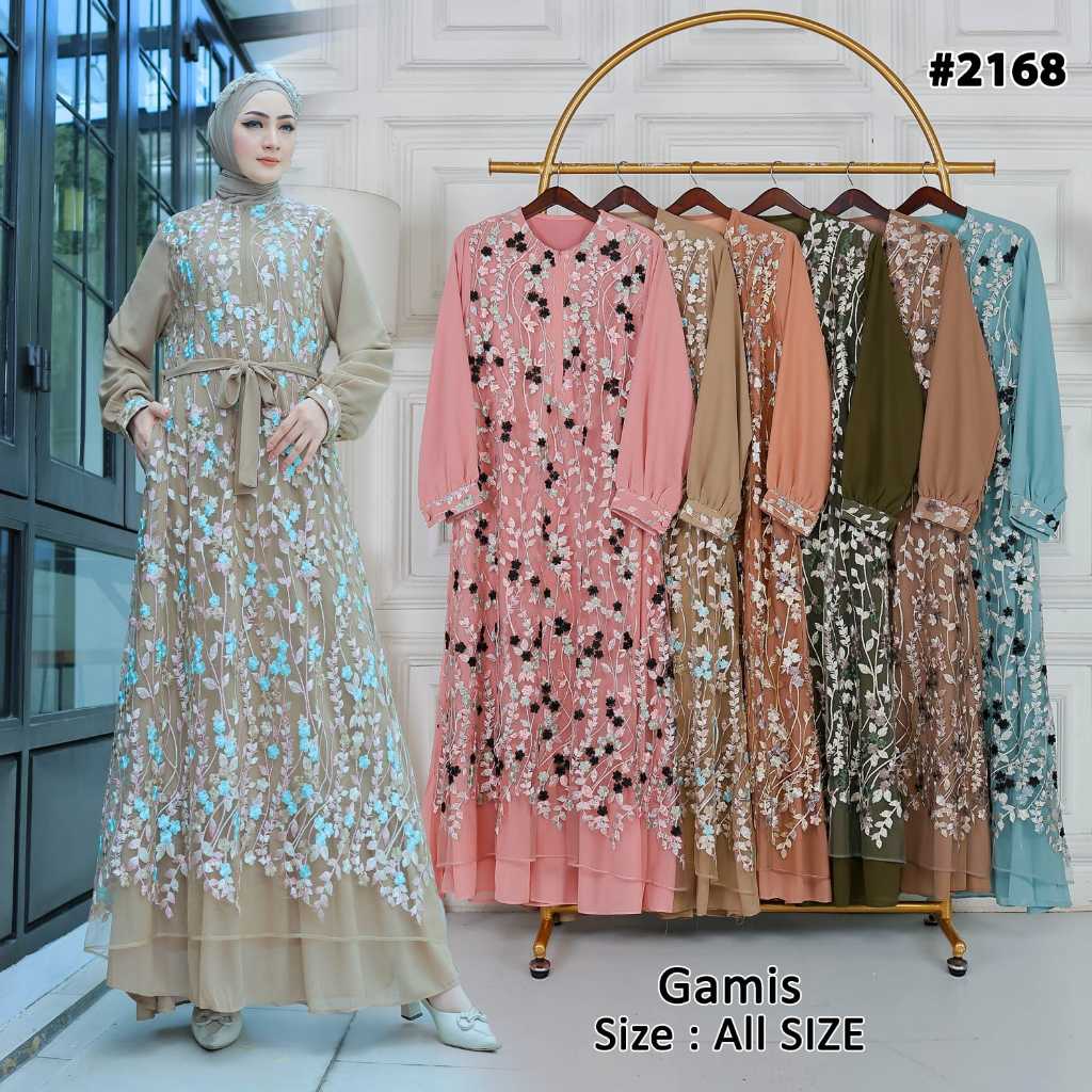 Pakiza Gamis Kondangan Pesta Tile Garden Premium Muslim Wanita Wudhu Friendly - Bahan Tile Babydoll 